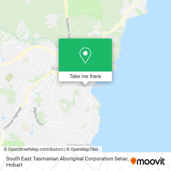 South East Tasmanian Aboriginal Corporation Setac map