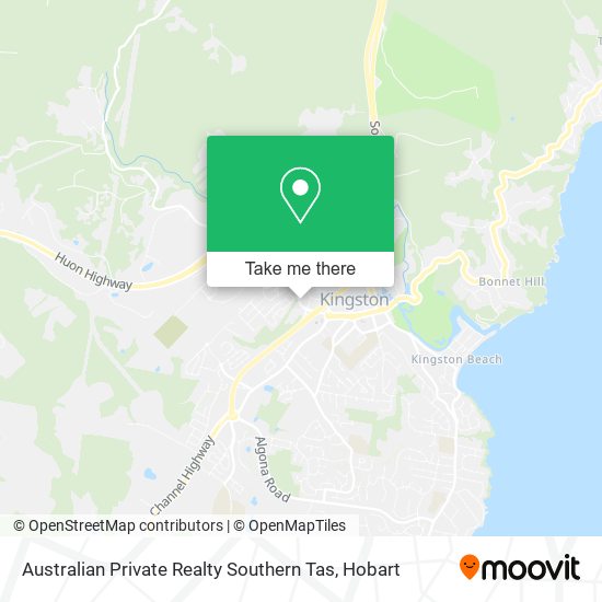 Australian Private Realty Southern Tas map