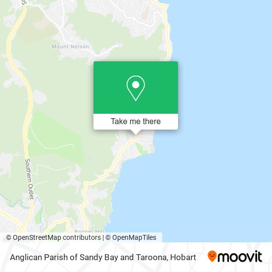 Anglican Parish of Sandy Bay and Taroona map