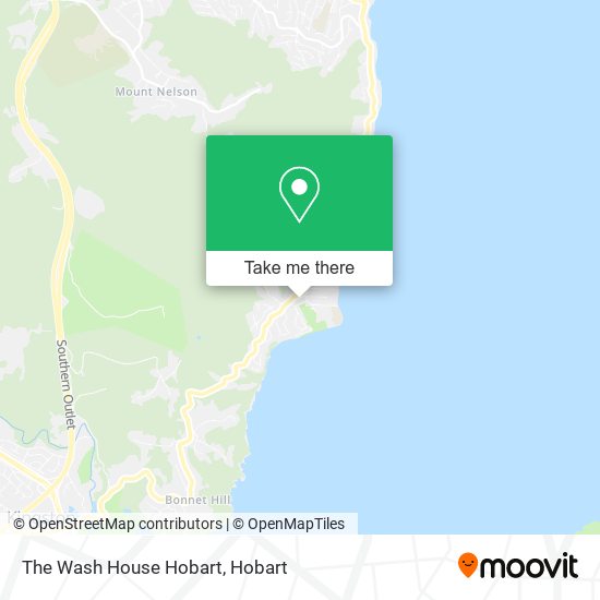 The Wash House Hobart map