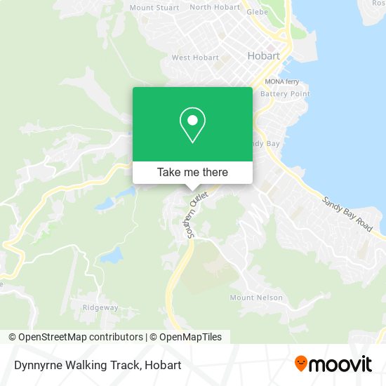 Dynnyrne Walking Track map