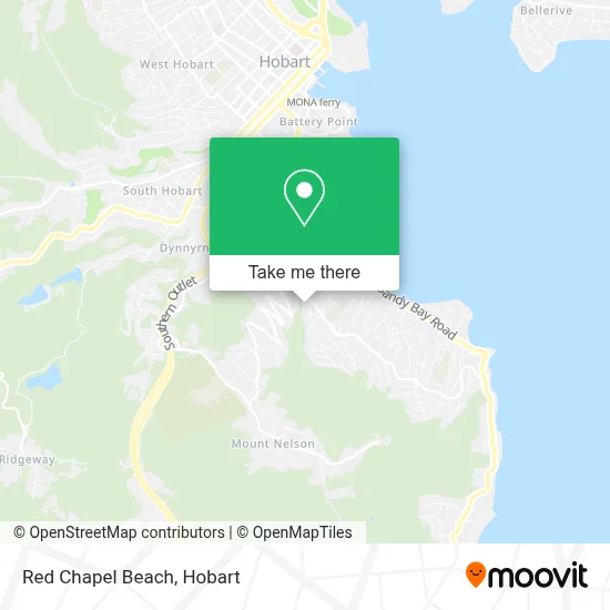 Mapa Red Chapel Beach