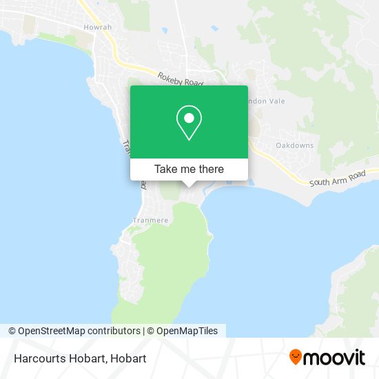 Harcourts Hobart map