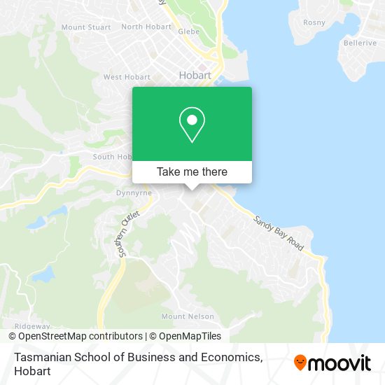 Mapa Tasmanian School of Business and Economics