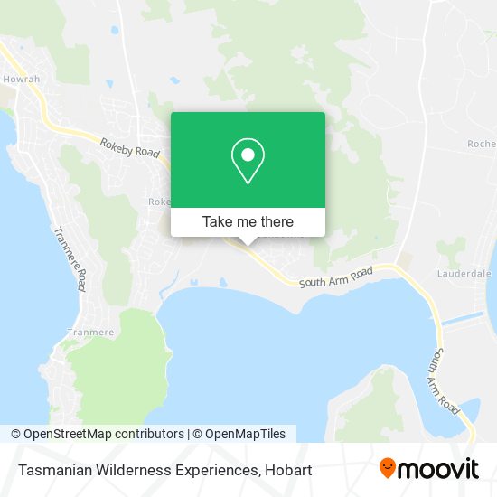 Tasmanian Wilderness Experiences map