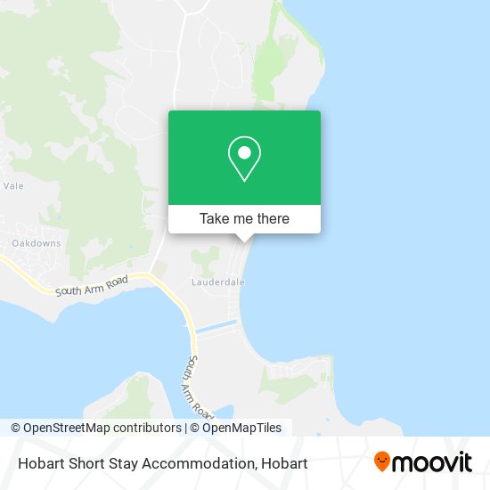 Mapa Hobart Short Stay Accommodation