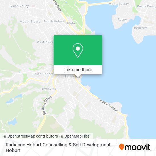 Radiance Hobart Counselling & Self Development map