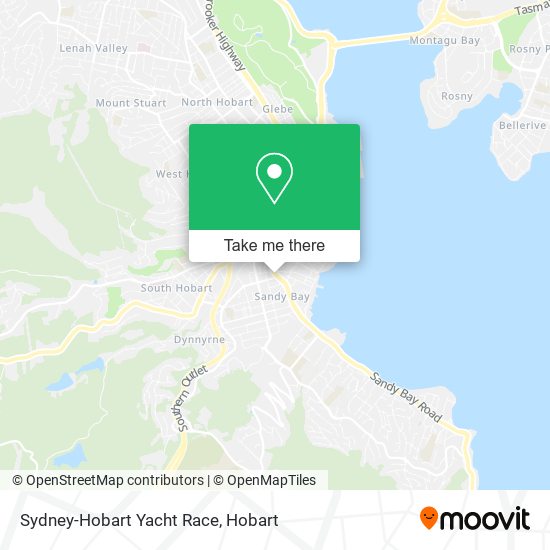 Sydney-Hobart Yacht Race map