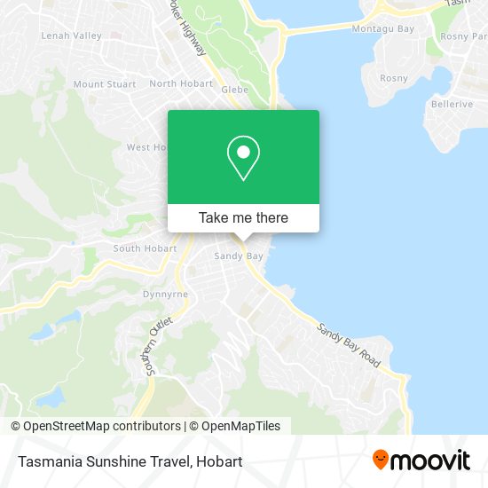 Mapa Tasmania Sunshine Travel