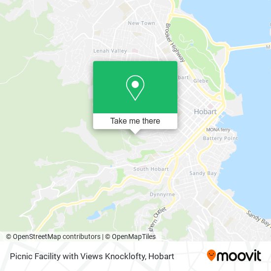 Picnic Facility with Views Knocklofty map
