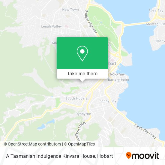 A Tasmanian Indulgence Kinvara House map