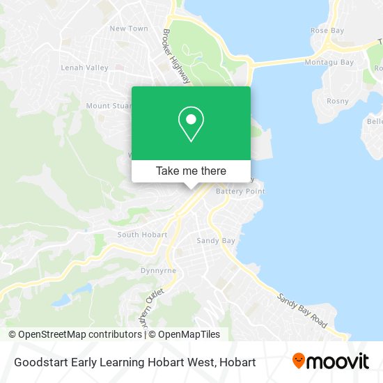 Goodstart Early Learning Hobart West map