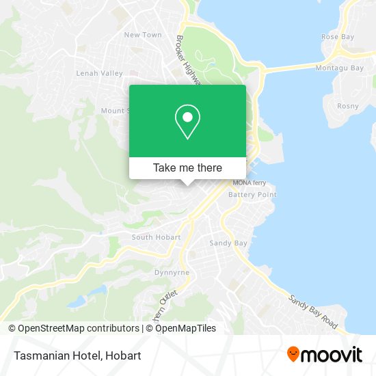 Tasmanian Hotel map