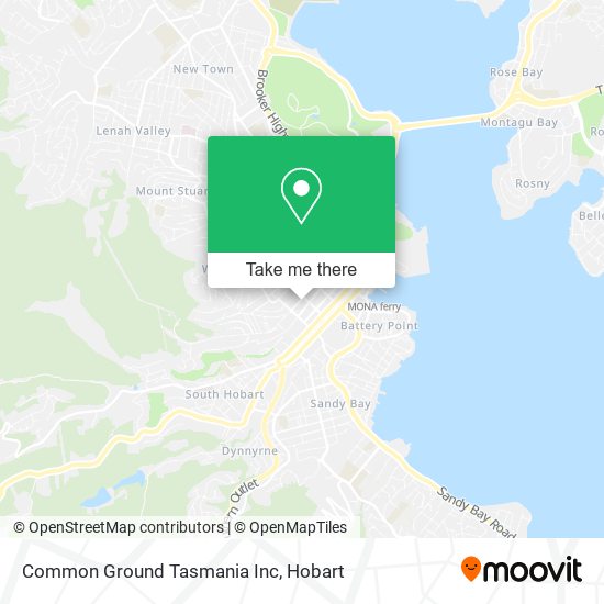 Common Ground Tasmania Inc map