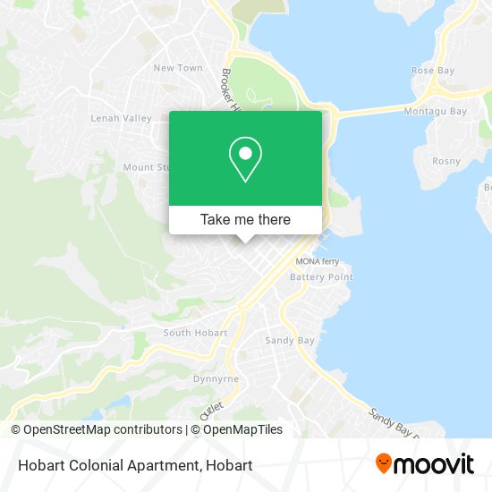 Hobart Colonial Apartment map