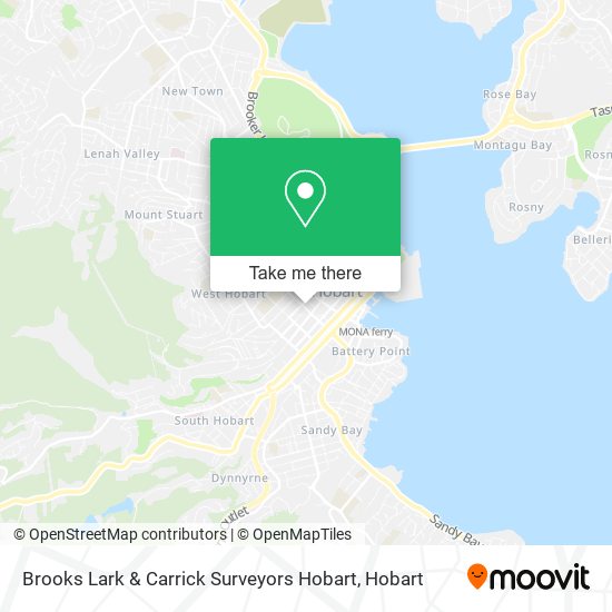 Mapa Brooks Lark & Carrick Surveyors Hobart