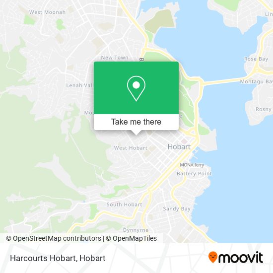 Harcourts Hobart map