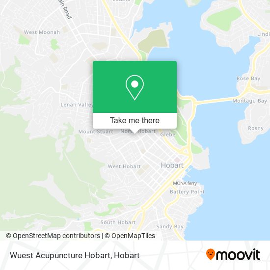 Wuest Acupuncture Hobart map