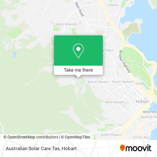 Mapa Australian Solar Care Tas