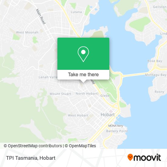 Mapa TPI Tasmania