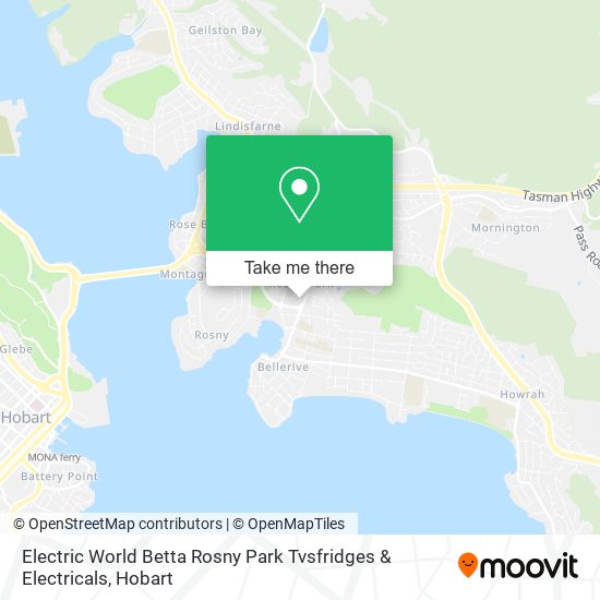 Mapa Electric World Betta Rosny Park Tvsfridges & Electricals