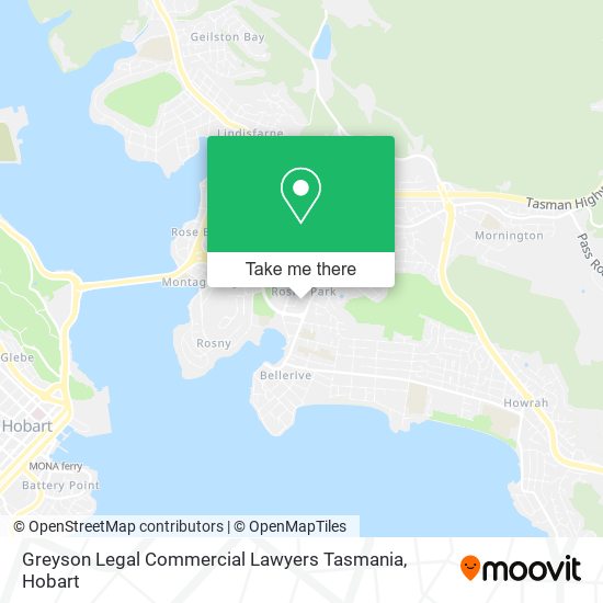 Greyson Legal Commercial Lawyers Tasmania map