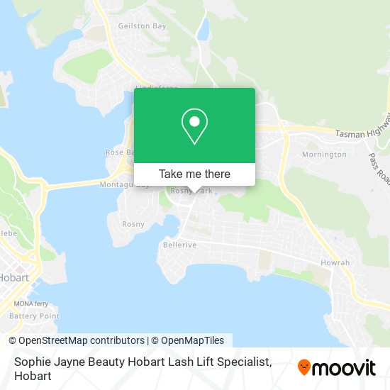 Sophie Jayne Beauty Hobart Lash Lift Specialist map
