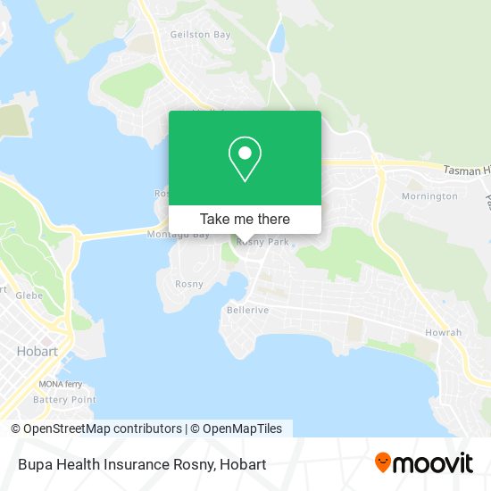 Mapa Bupa Health Insurance Rosny