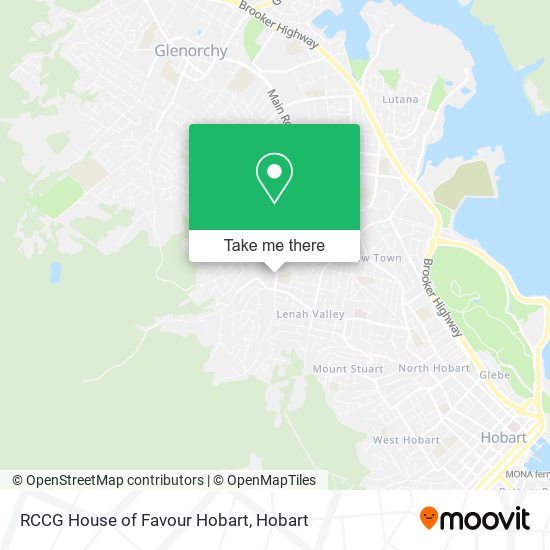 RCCG House of Favour Hobart map