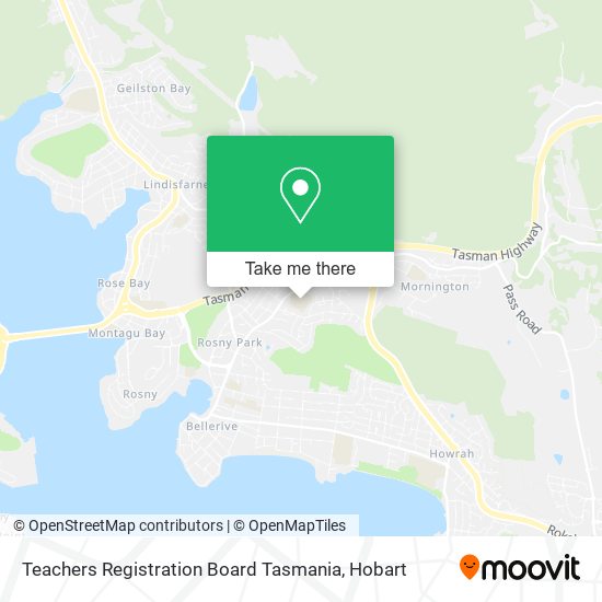 Teachers Registration Board Tasmania map