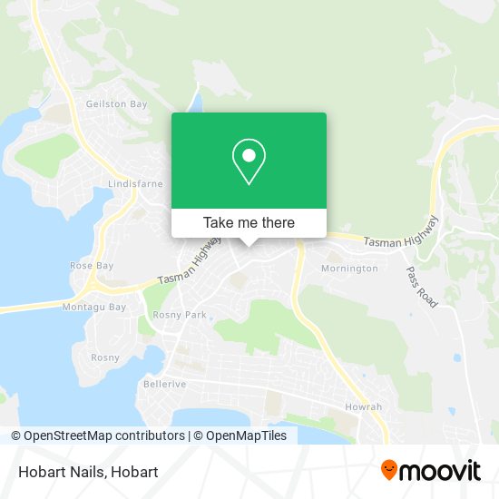 Hobart Nails map