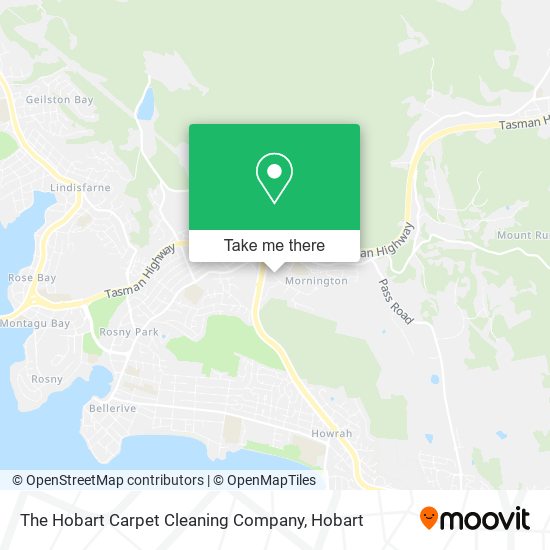 The Hobart Carpet Cleaning Company map