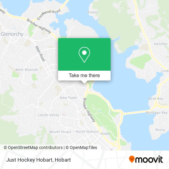 Just Hockey Hobart map