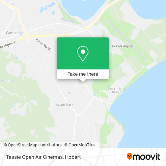 Tassie Open Air Cinemas map