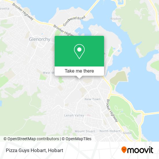 Pizza Guys Hobart map