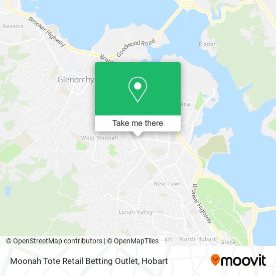 Mapa Moonah Tote Retail Betting Outlet