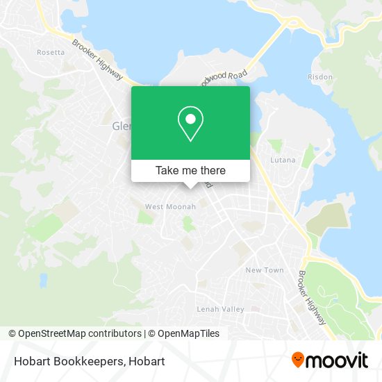 Hobart Bookkeepers map