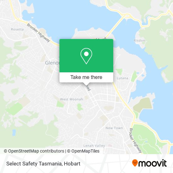 Select Safety Tasmania map