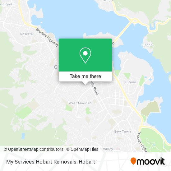 My Services Hobart Removals map