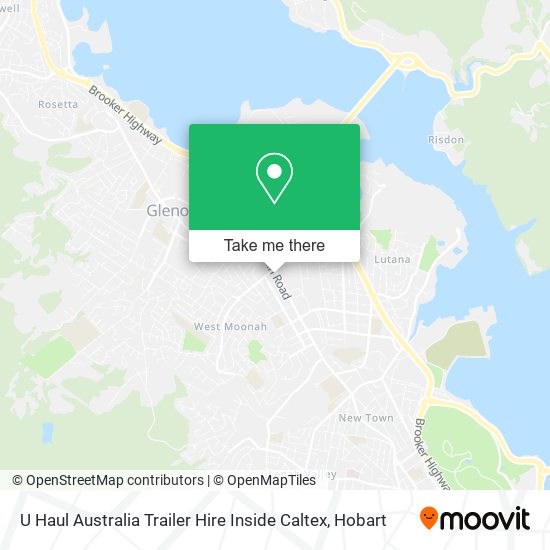 U Haul Australia Trailer Hire Inside Caltex map