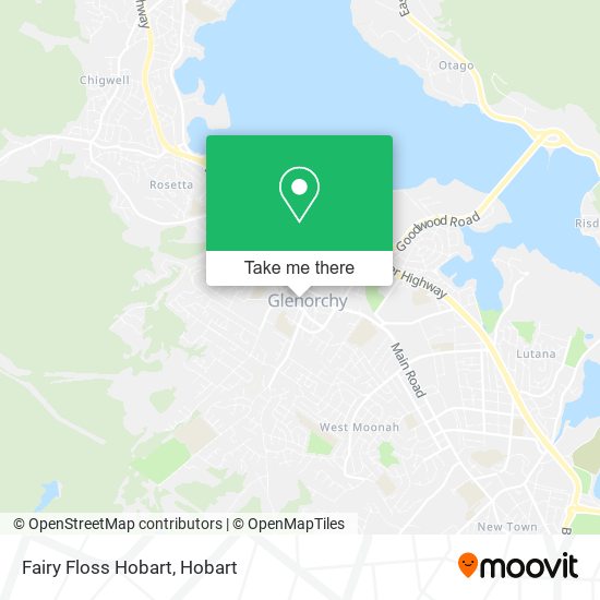 Fairy Floss Hobart map