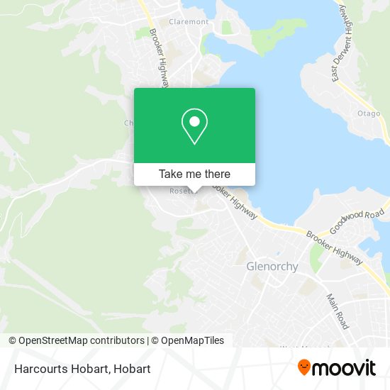 Harcourts Hobart map