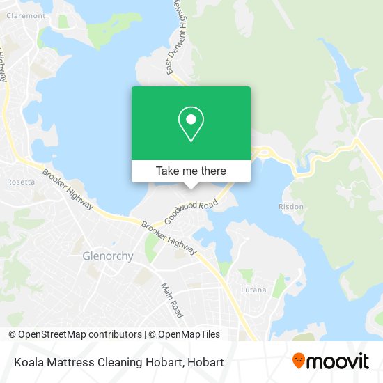 Mapa Koala Mattress Cleaning Hobart