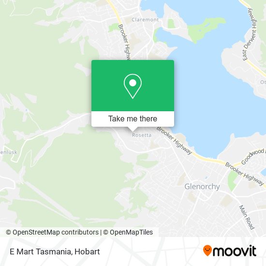 E Mart Tasmania map