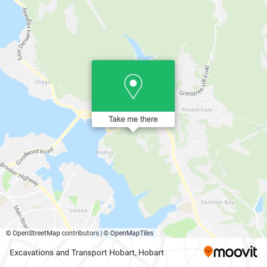 Excavations and Transport Hobart map