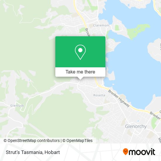 Strut's Tasmania map