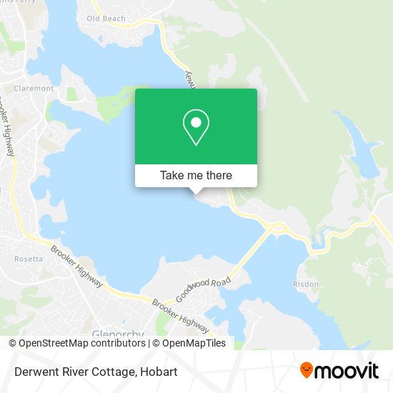 Mapa Derwent River Cottage