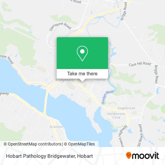 Hobart Pathology Bridgewater map