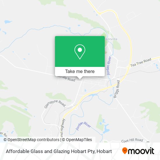 Affordable Glass and Glazing Hobart Pty map