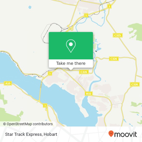 Mapa Star Track Express